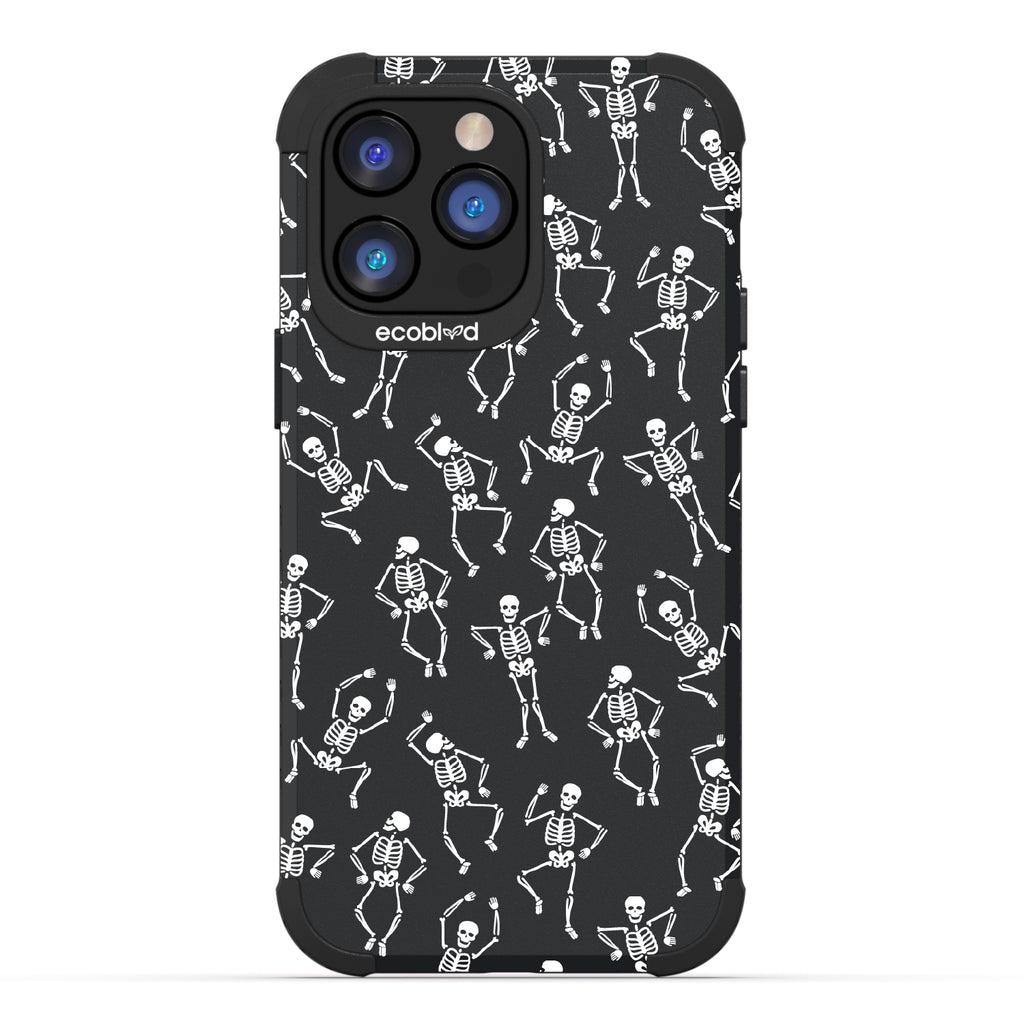 Boogie Man - Dancing Skeletons - Black Eco-Friendly Rugged iPhone 14 Pro Case