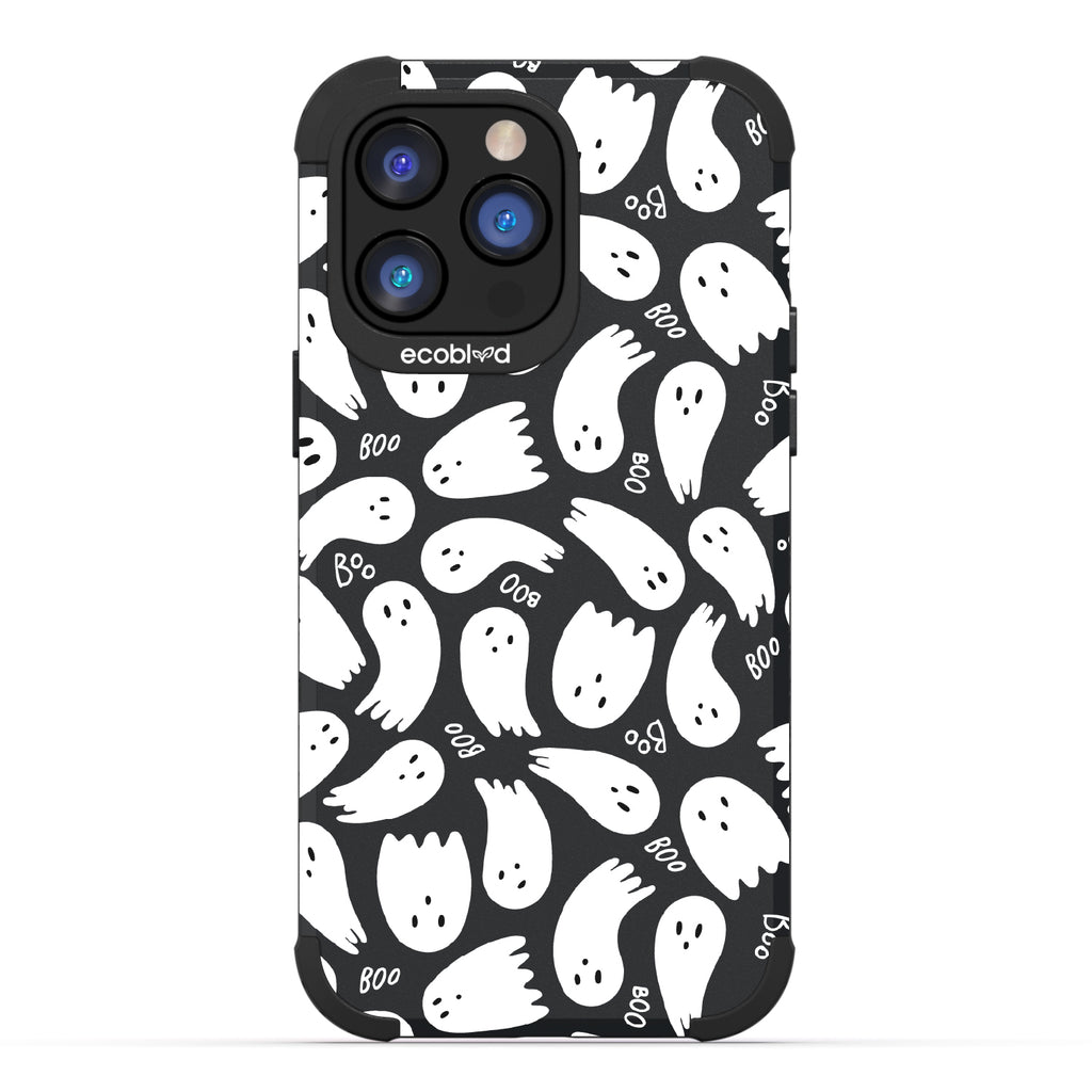 Boo Thang - Ghosts + Boo - Black Eco-Friendly Rugged iPhone 14 Pro Case