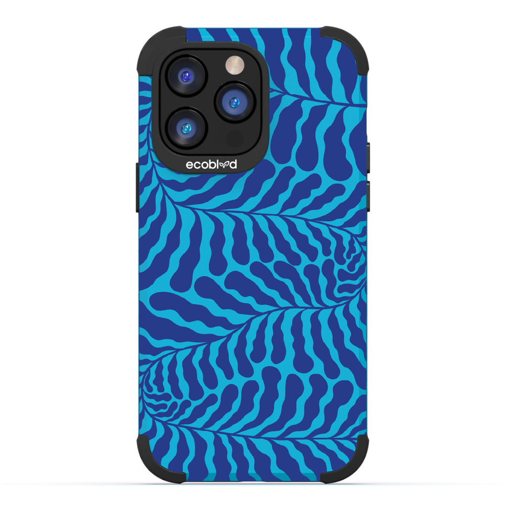 Blue Lagoon - Abstract Tropical Blue Seaweed - Blue Eco-Friendly Rugged iPhone 14 Pro Max Case