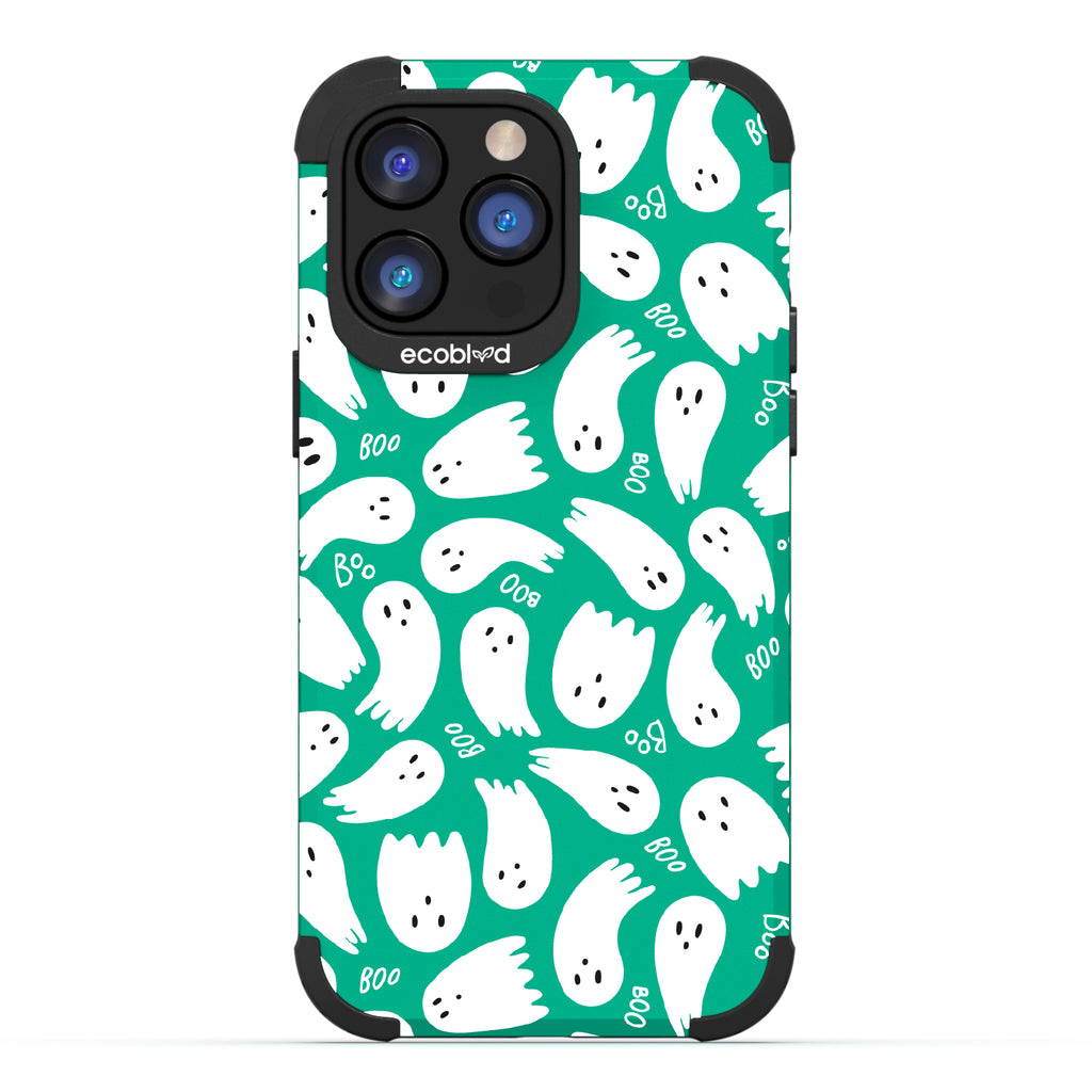 Boo Thang - Ghosts + Boo - Green Eco-Friendly Rugged iPhone 14 Pro Case