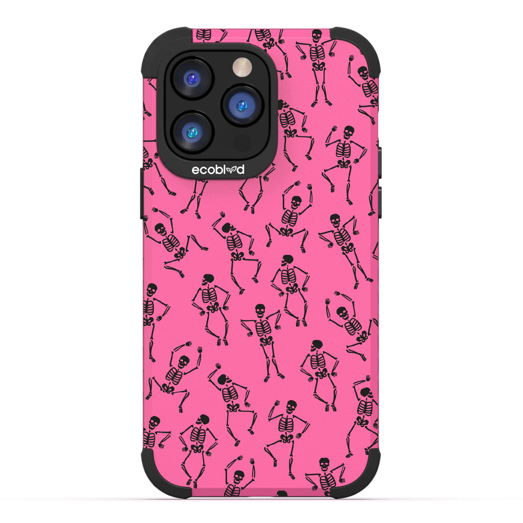 Boogie Man - Dancing Skeletons - Pink Eco-Friendly Rugged iPhone 14 Pro Max Case