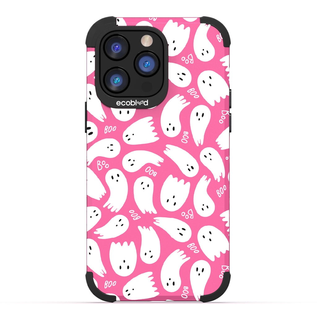 Boo Thang - Ghosts + Boo - Pink Eco-Friendly Rugged iPhone 14 Pro Case