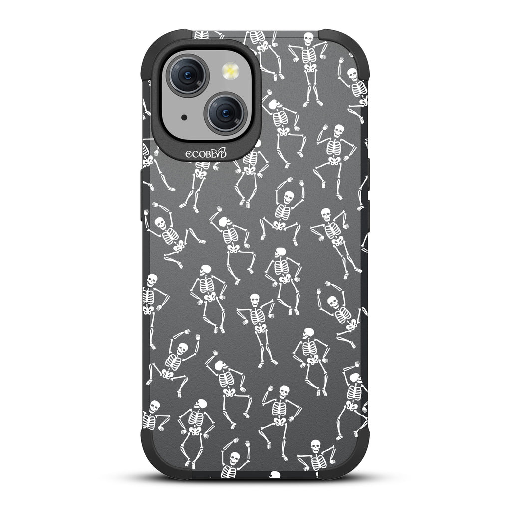 Boogie Man - Dancing Skeletons - Yellow Eco-Friendly Rugged iPhone 15 MagSafe Case