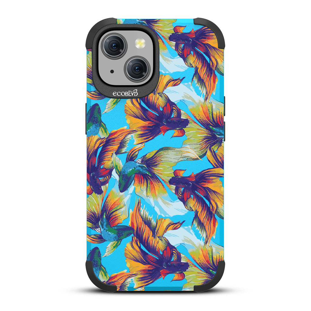 Betta Than The Rest - Colorful Betta Fish - Blue Eco-Friendly Rugged iPhone 15 MagSafe Case 