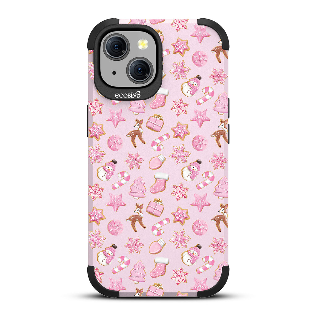  A Sweet Treat - Pink Holiday Cookies - Eco-Friendly Rugged Pastel Lilac iPhone 15 MagSafe Case