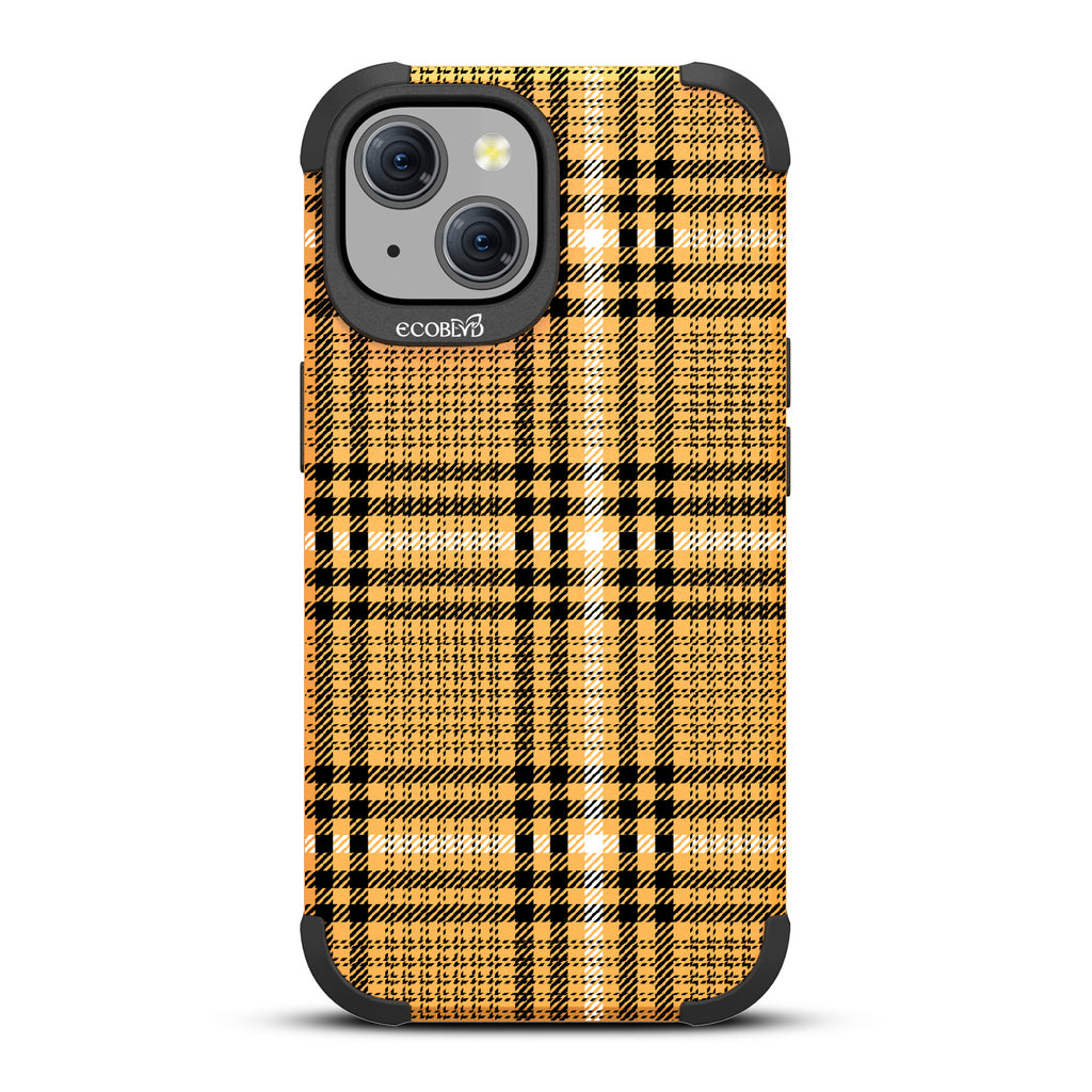 As If - Iconic Tartan Plaid - Yellow Eco-Friendly Rugged iPhone 15 MagSafe Case 