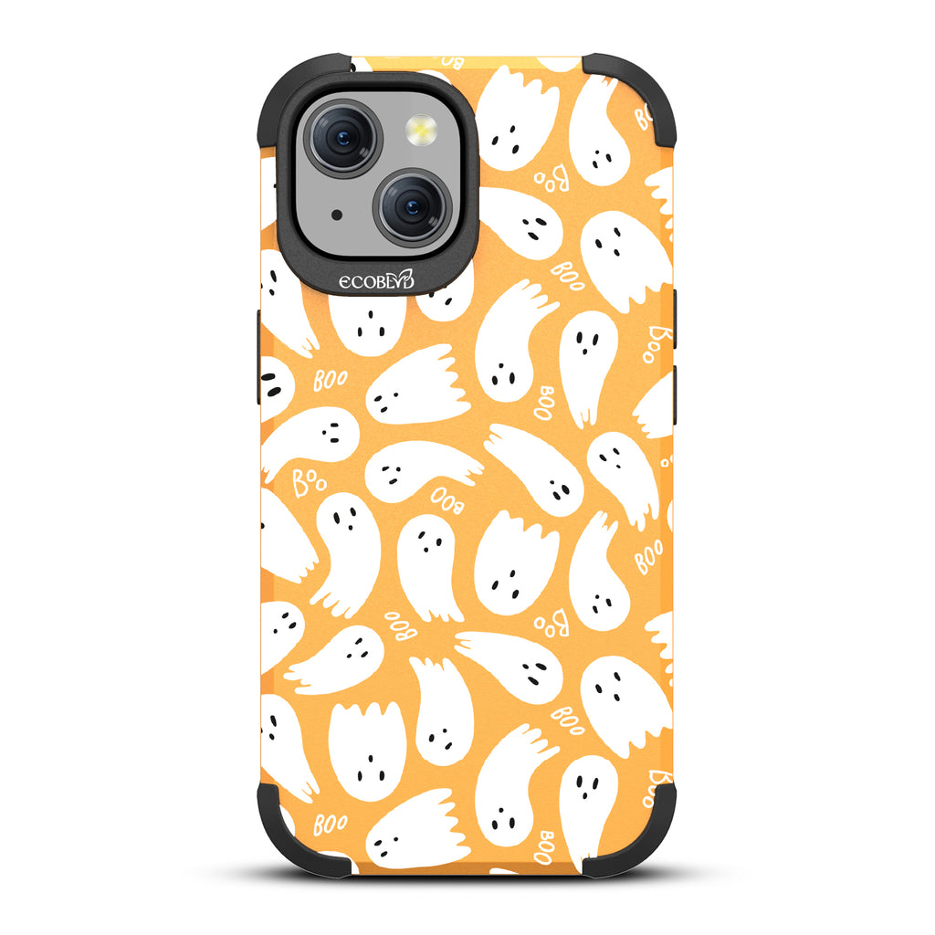Boo Thang - Ghosts + Boo - Yellow Eco-Friendly Rugged iPhone 15 MagSafe Case
