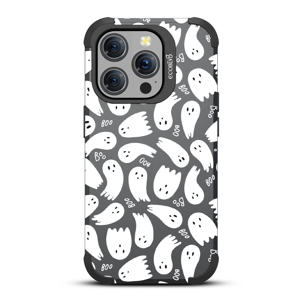 Boo Thang - Ghosts + Boo - Black Eco-Friendly Rugged iPhone 15 Pro MagSafe Case