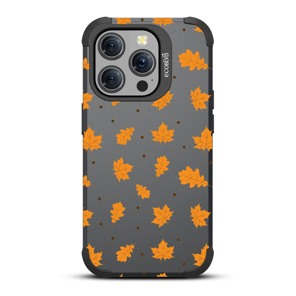 A New Leaf - Brown Fall Leaves - Eco-Friendly Rugged Black iPhone 15 Pro MagSafe Case  