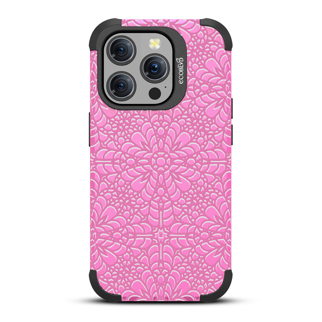  A Lil' Dainty - Intricate Lace Tapestry - Eco-Friendly Rugged Pink iPhone 15 Pro MagSafe Case 