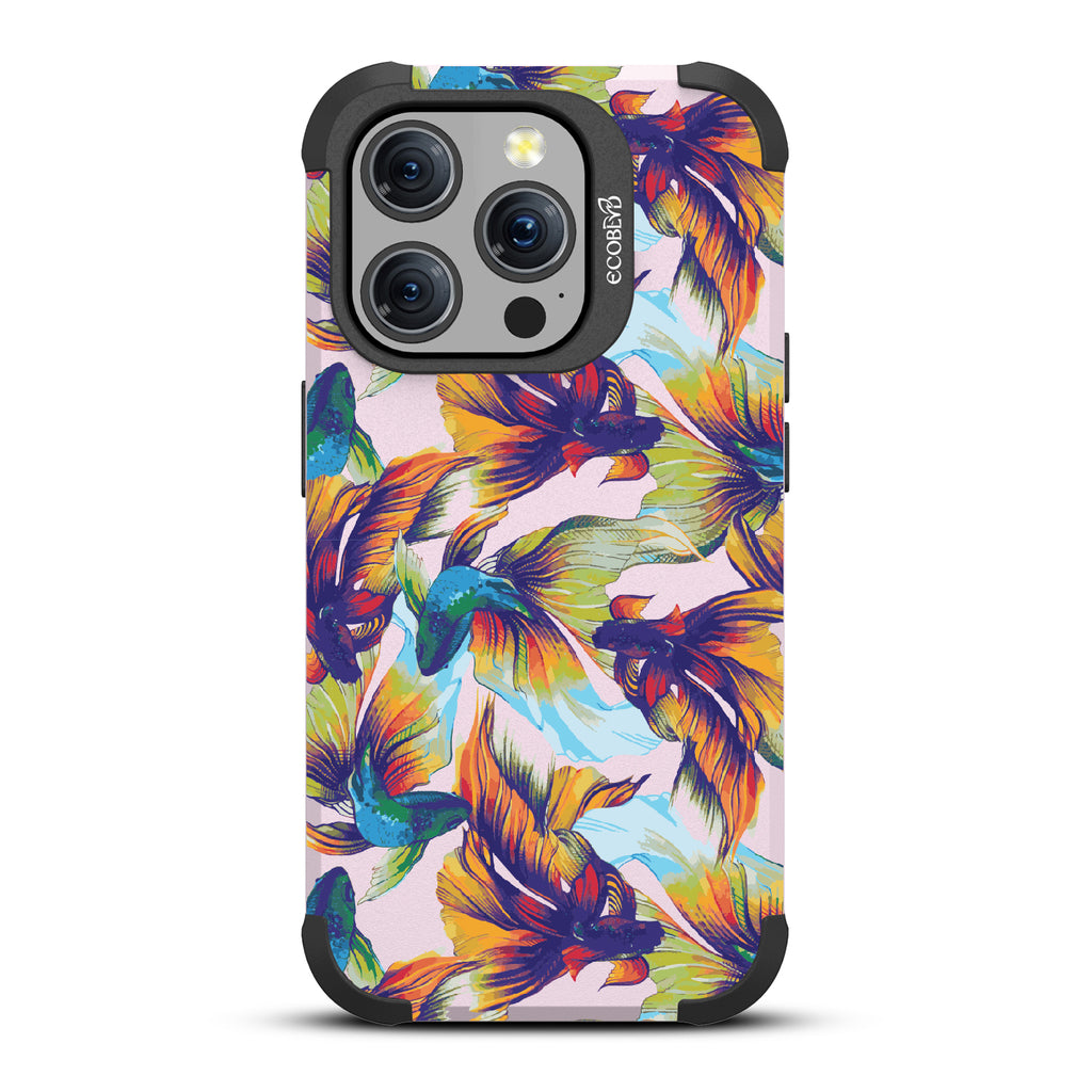 Betta Than The Rest - Colorful Betta Fish - Pastel Lilac Eco-Friendly Rugged iPhone 15 Pro MagSafe Case 
