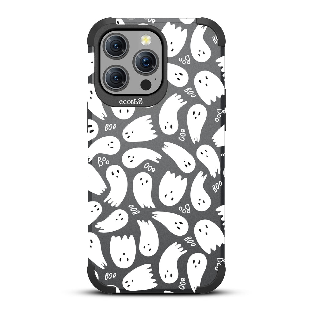 Boo Thang - Ghosts + Boo - Black Eco-Friendly Rugged iPhone 15 Pro Max MagSafe Case