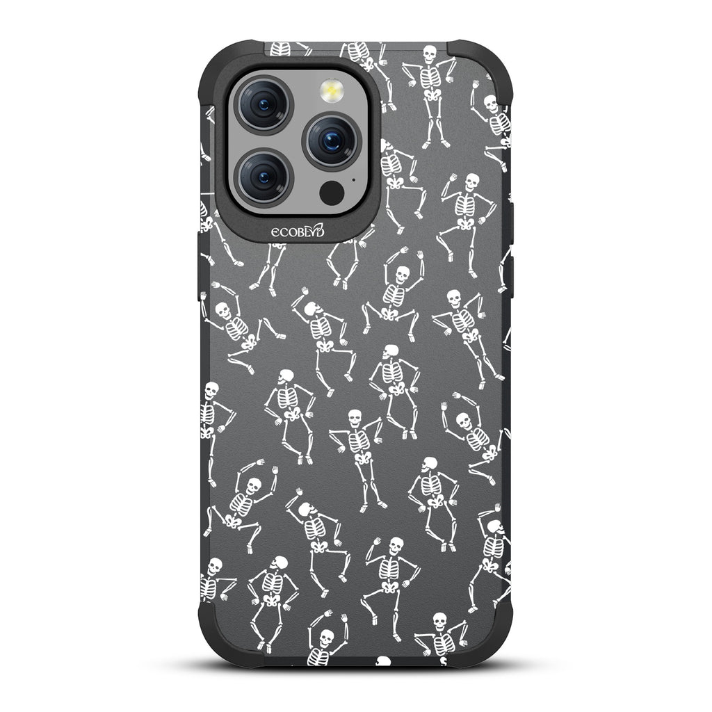 Boogie Man - Dancing Skeletons - Black Eco-Friendly Rugged iPhone 15 Pro Max MagSafe Case