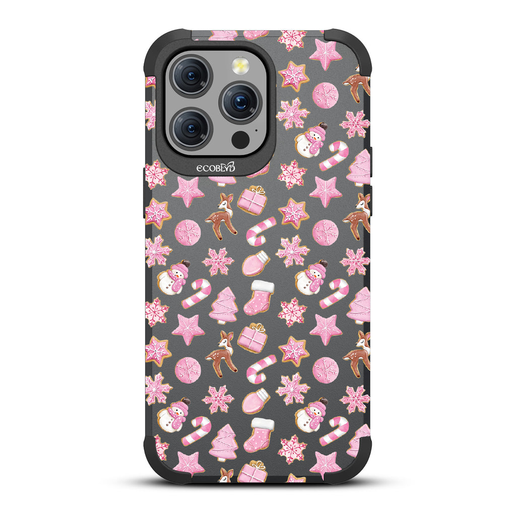 A Sweet Treat - Pink Holiday Cookies - Eco-Friendly Rugged black iPhone 15 Pro Max MagSafe Case