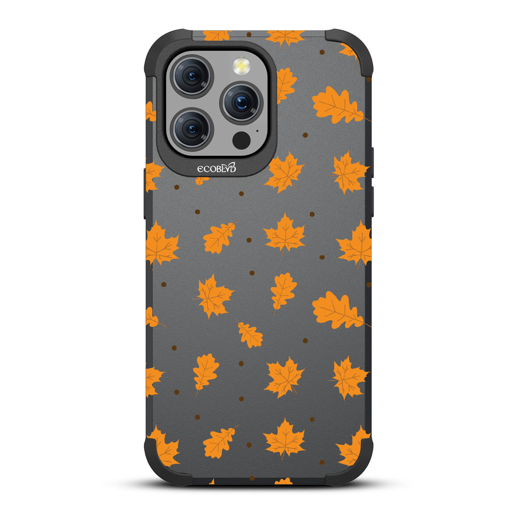A New Leaf - Brown Fall Leaves - Eco-Friendly Rugged Black iPhone 15 Pro Max MagSafe Case 