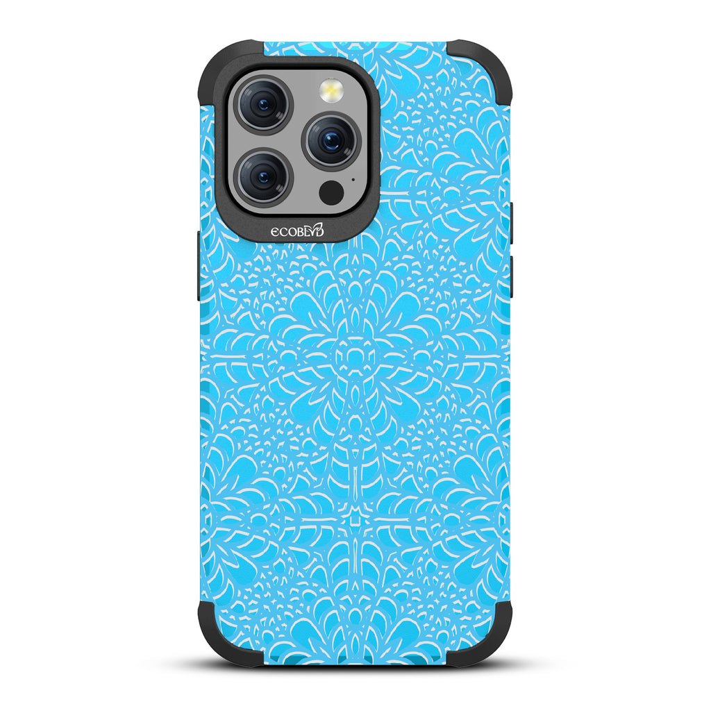 A Lil' Dainty - Intricate Lace Tapestry - Eco-Friendly Rugged Blue iPhone 15 Pro Max MagSafe Case 