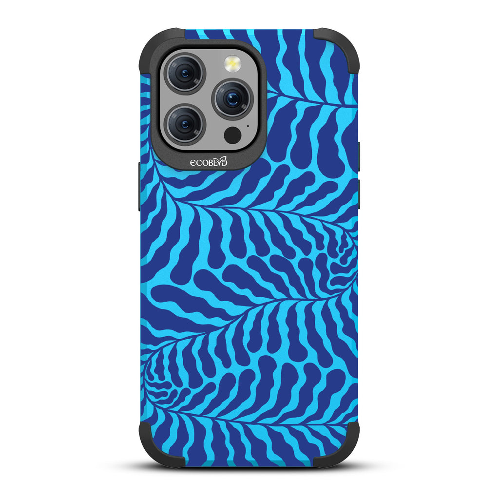 Blue Lagoon - Abstract Tropical Blue Seaweed - Blue Eco-Friendly Rugged iPhone 15 Pro Max MagSafe Case