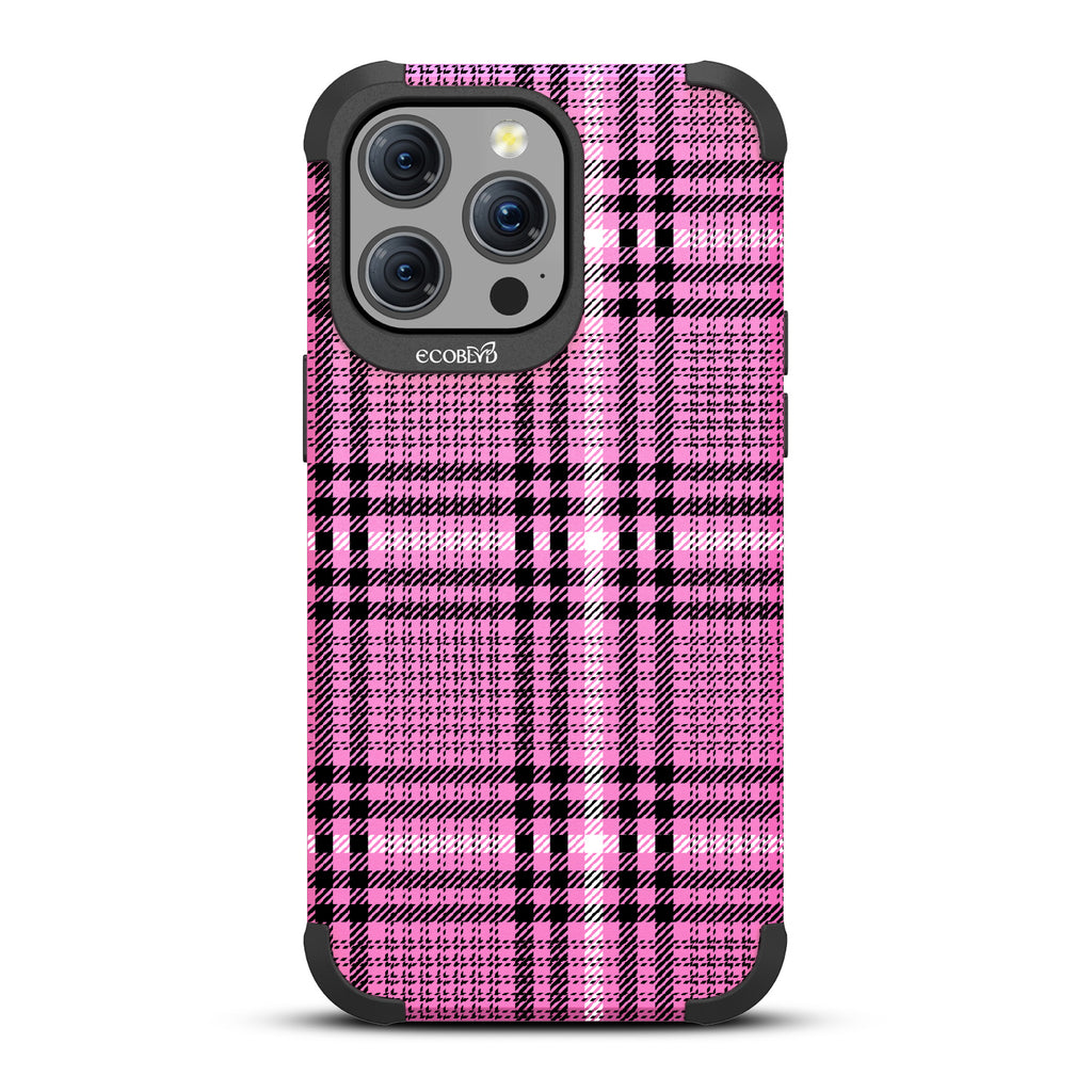As If - Iconic Tartan Plaid - Pink Eco-Friendly Rugged iPhone 15 Pro Max MagSafe Case 