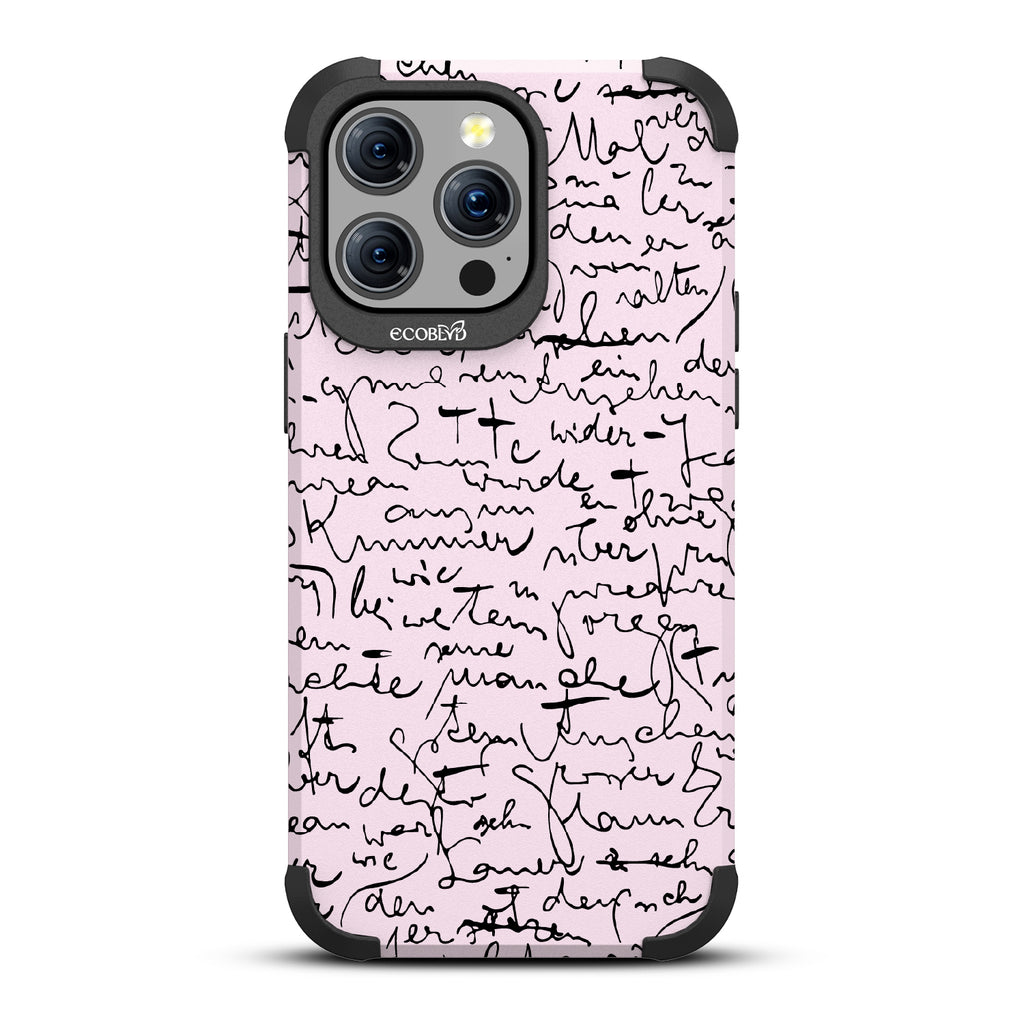 Beyond Words - Handwritten Note - Pastel Lilac Eco-Friendly Rugged iPhone 15 Pro Max MagSafe Case
