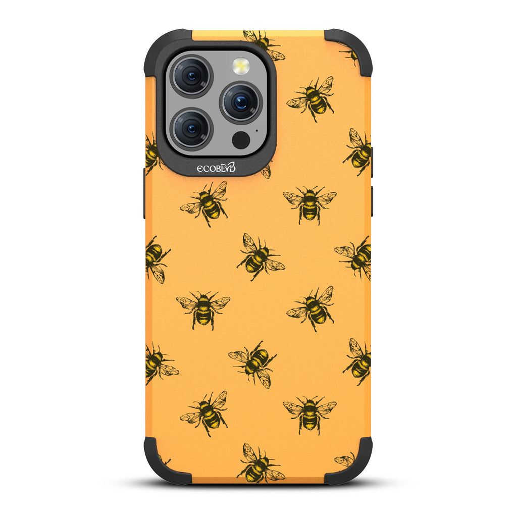Bees - Honey Bees - Yellow Eco-Friendly Rugged iPhone 15 Pro Max MagSafe Case 