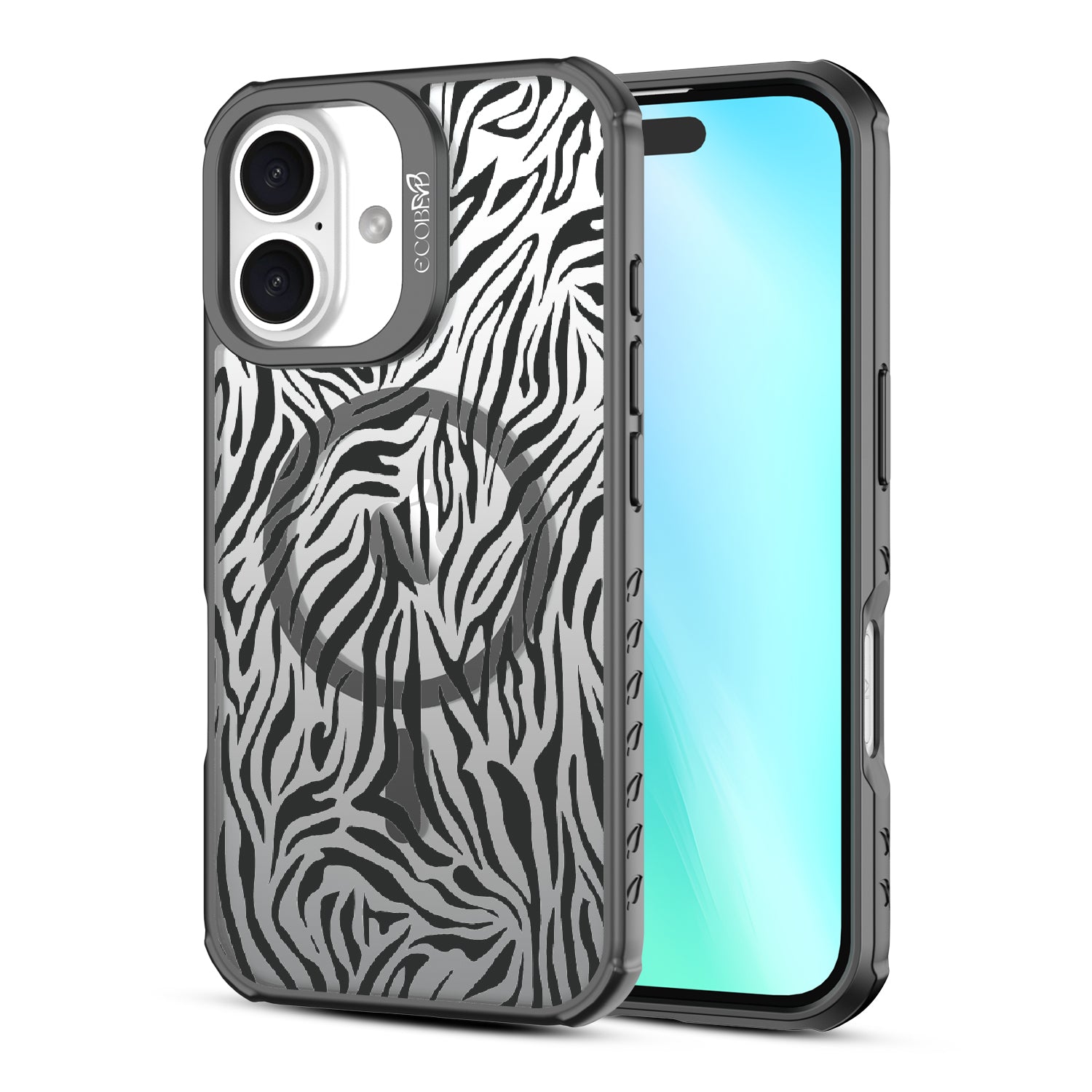 iPhone 16 Case - Sustainable & Clear - Zebra Print iPhone 16 Case - Sustainable & Clear - Zebra Print