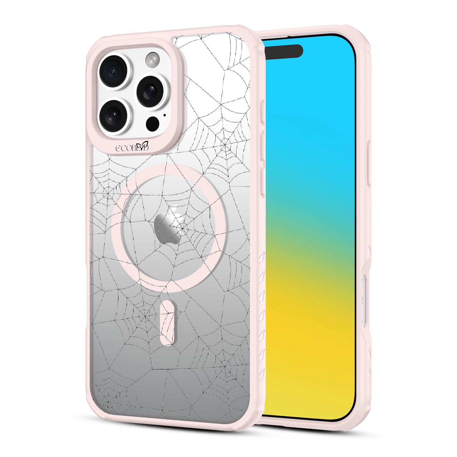 iPhone 16 Pro Max Case - Sustainable & Clear - Spider Web - Brown iPhone 16 Pro Max Case - Sustainable & Clear - Spider Web - Brown