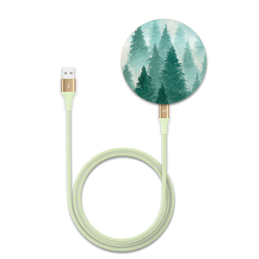 Winter Pine - Bamboo Wireless Charger