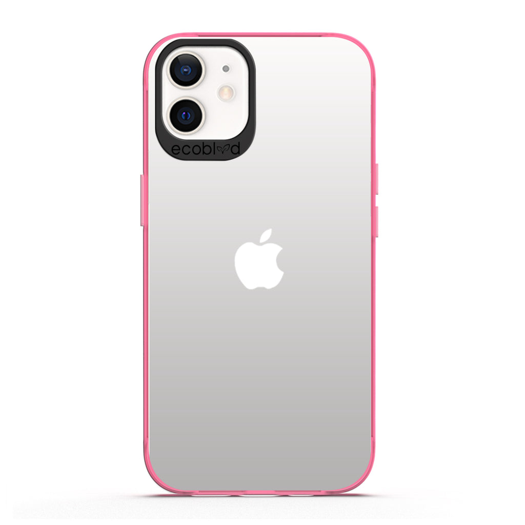 Laguna Collection - Pink iPhone 12 / 12 Pro Case With Clear Back - 6FT Drop Protection