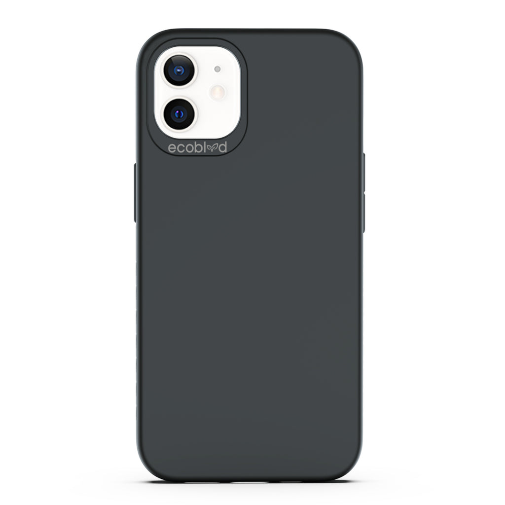 Sequoia Collection - Black Eco-Friendly iPhone 12 Case With A Solid Back - Raised Camera Ring & Bezel Edges - Compostable