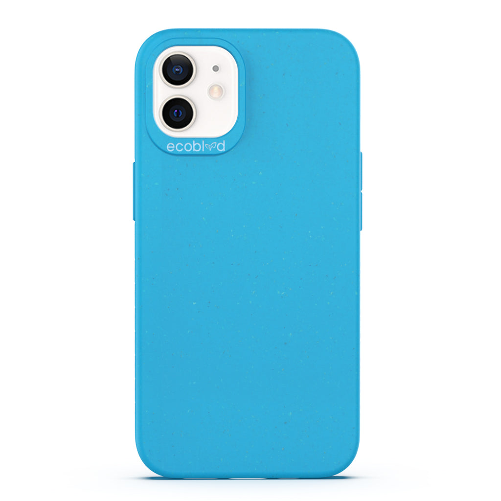 Sequoia Collection - Blue Eco-Friendly iPhone 12 Case With A Solid Back - Raised Camera Ring & Bezel Edges - Compostable