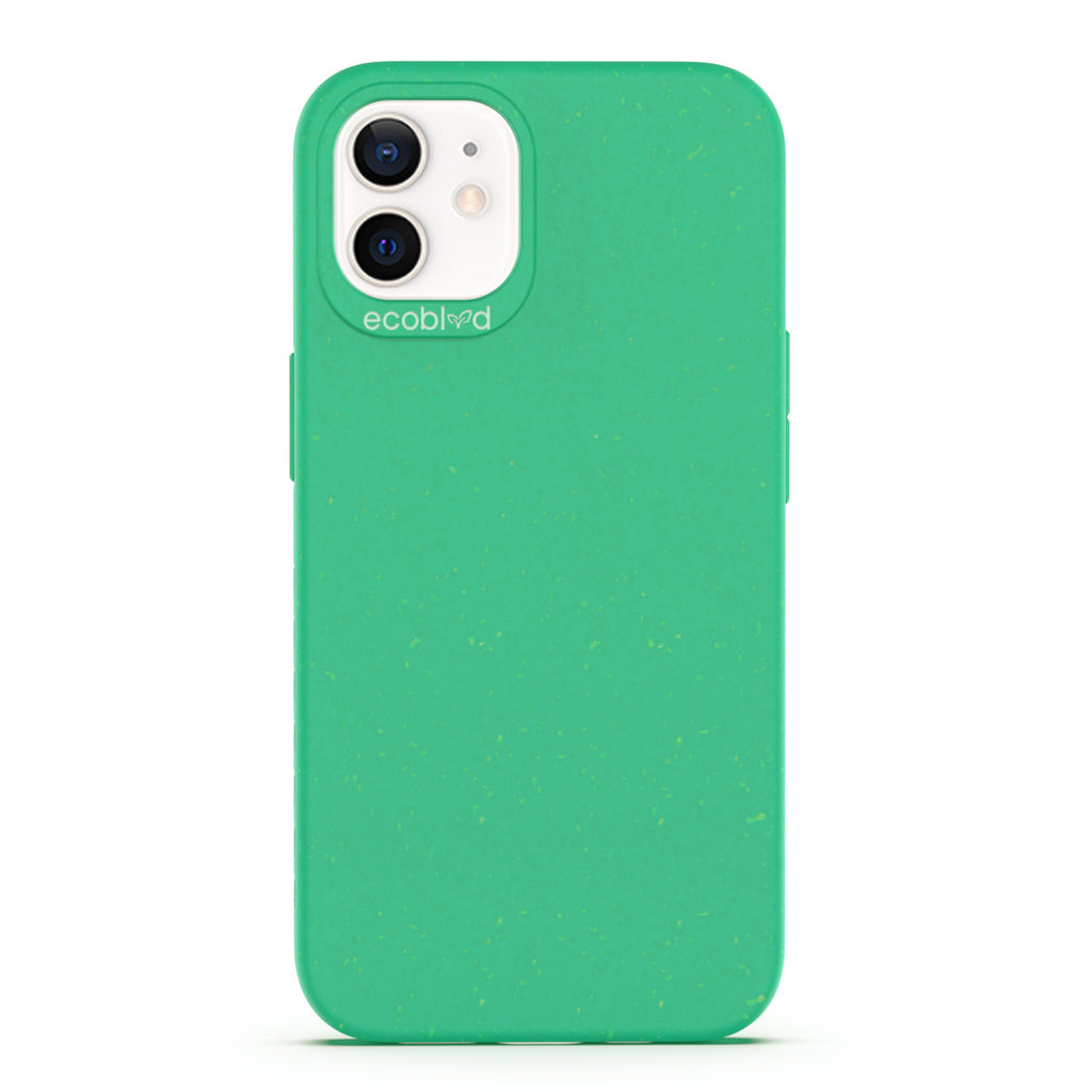 Sequoia Collection - Green Eco-Friendly iPhone 12 Case With A Solid Back - Raised Camera Ring & Bezel Edges - Compostable