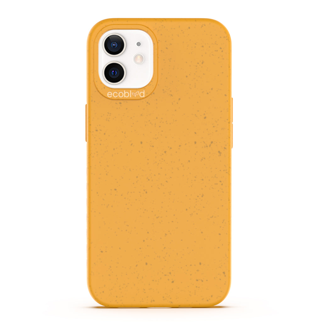 Sequoia Collection - Yellow Eco-Friendly iPhone 12 Pro Case With A Solid Back - Raised Camera Ring & Bezel Edges