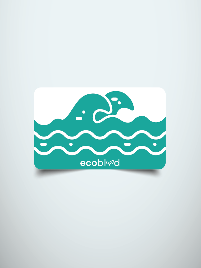 EcoBlvd Gift Card - White Gift Card With Blue Waves Design