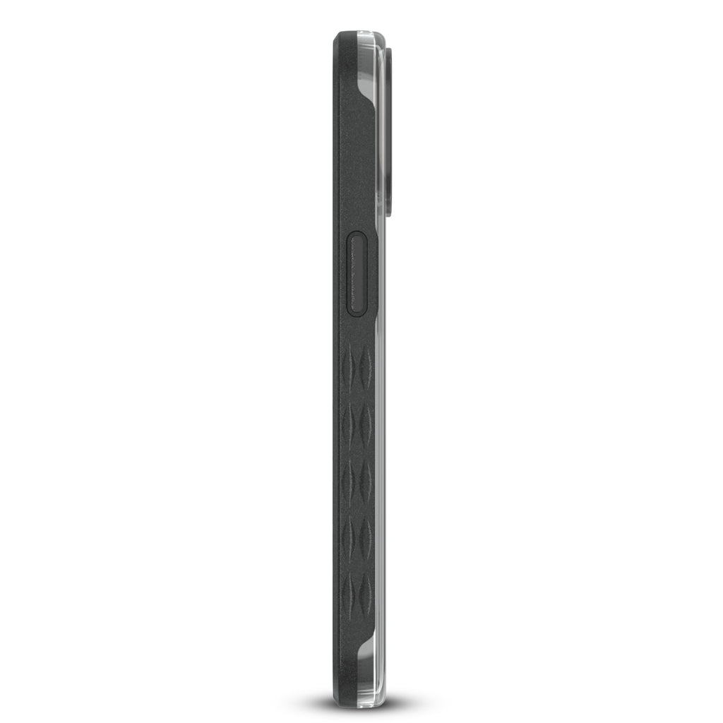 Right-Side View Of Non-Slip Grip On Black Laguna Collection Case For iPhone 12 / 12 Pro