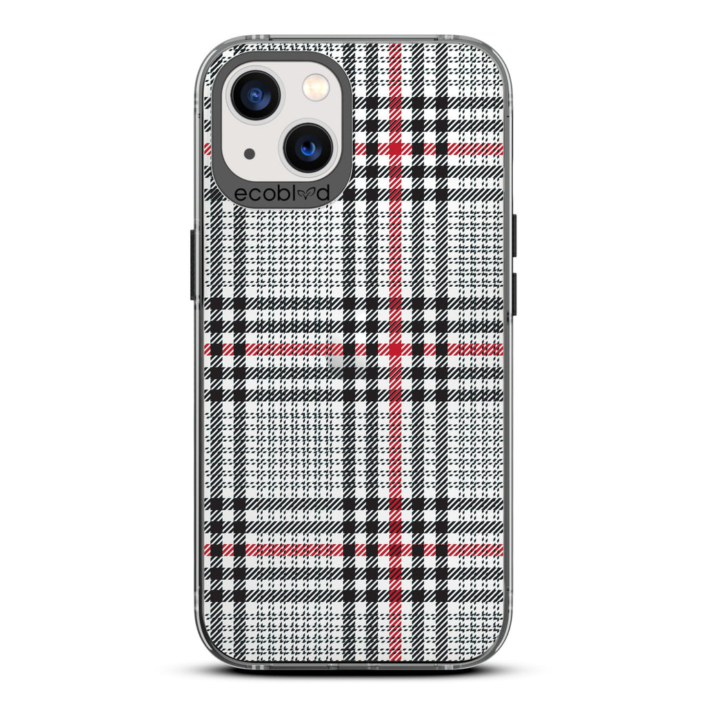 As If - Iconic Tartan Plaid - Eco-Friendly Clear iPhone 13 Case With Black Rim