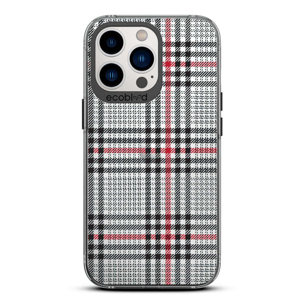 As If - Iconic Tartan Plaid - Eco-Friendly Clear iPhone 13 Pro Case With Black Rim