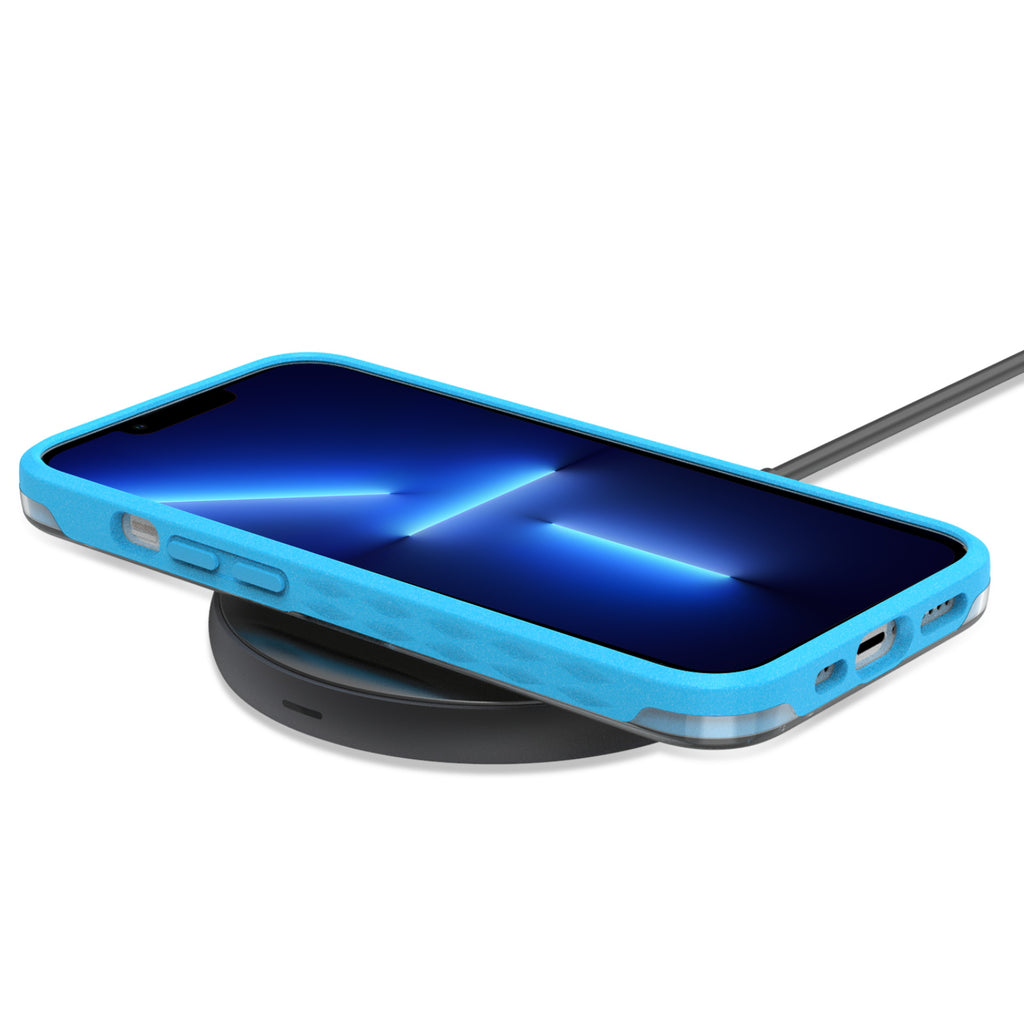 Blue Laguna Collection Case For iPhone 13 Pro Max / 12 Pro Max On Wireless Charger