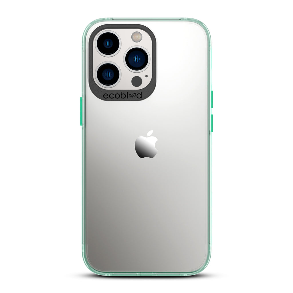 Laguna Collection - Green iPhone 13 Pro Max / 12 Pro Max Case With Clear Back - 6FT Drop Protection