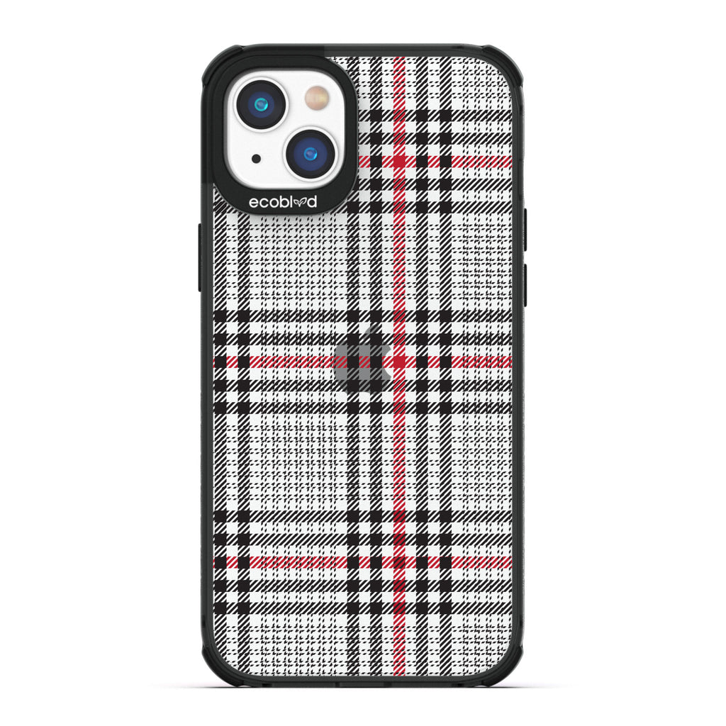As If - Iconic Tartan Plaid - Eco-Friendly Clear iPhone 14 Case With Black Rim