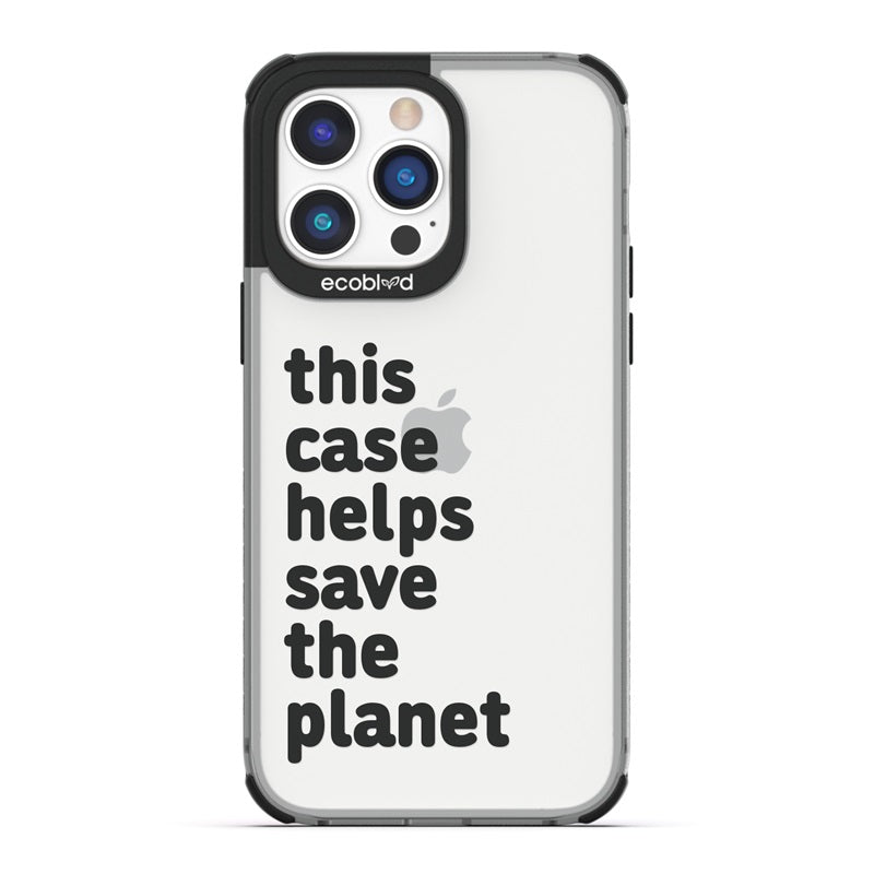 Laguna Collection - Black Eco-Friendly iPhone 14 Pro Case With This Case Helps Save The Planet On A Clear Back - Compostable
