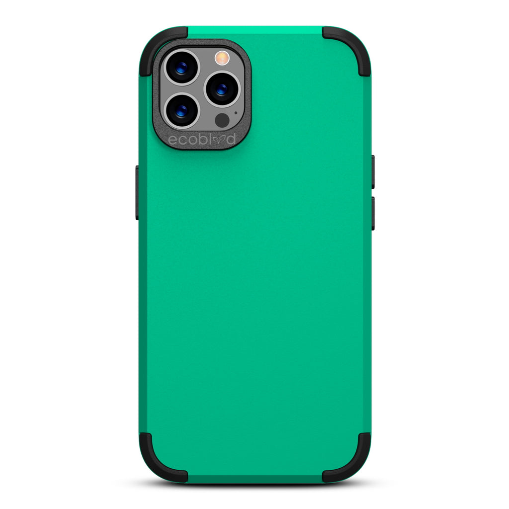 Mojave Collection - Green iPhone 12 Pro Case With Rugged Back - 12FT Drop Protection