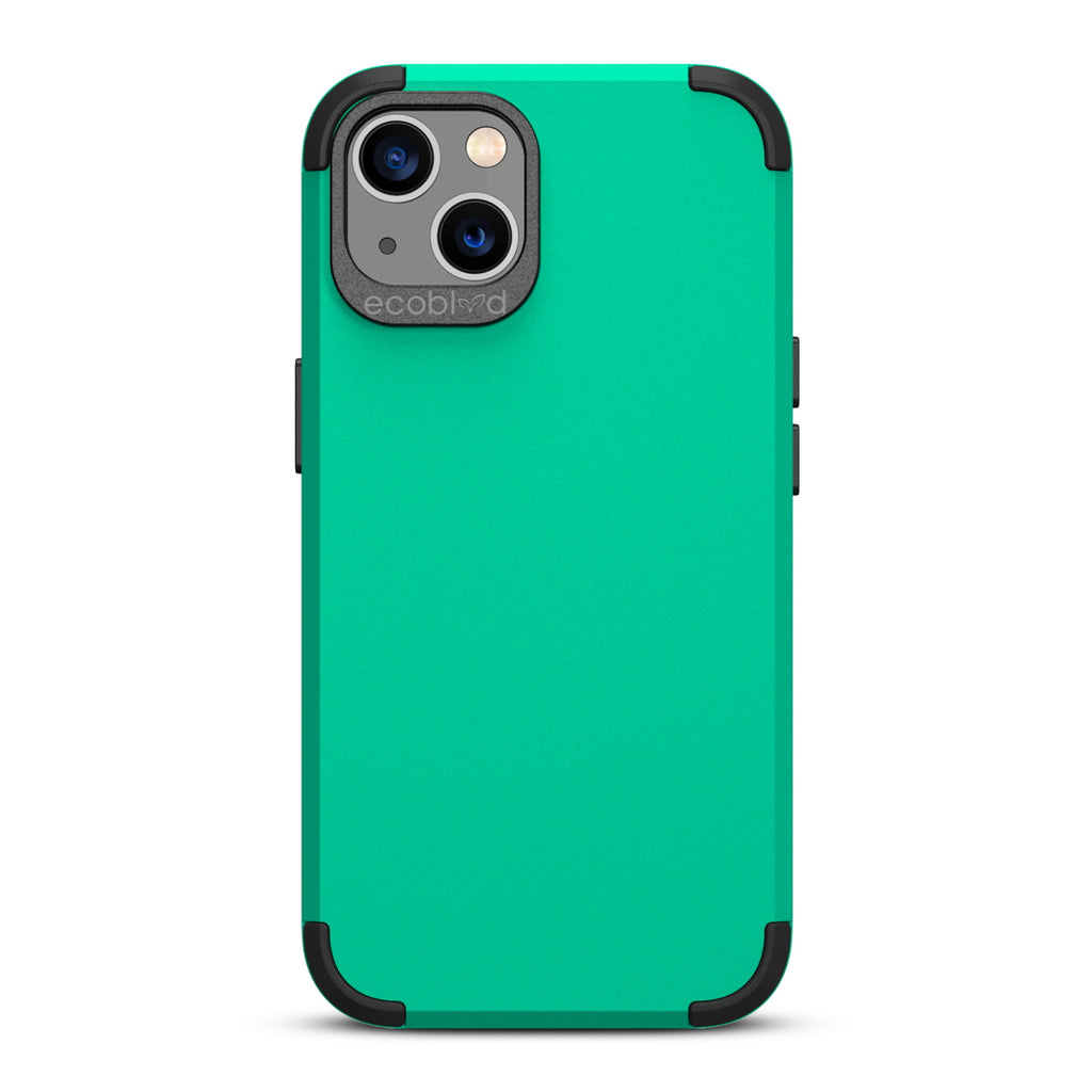Mojave Collection - Green iPhone 13 Case With Rugged Back - 12FT Drop Protection