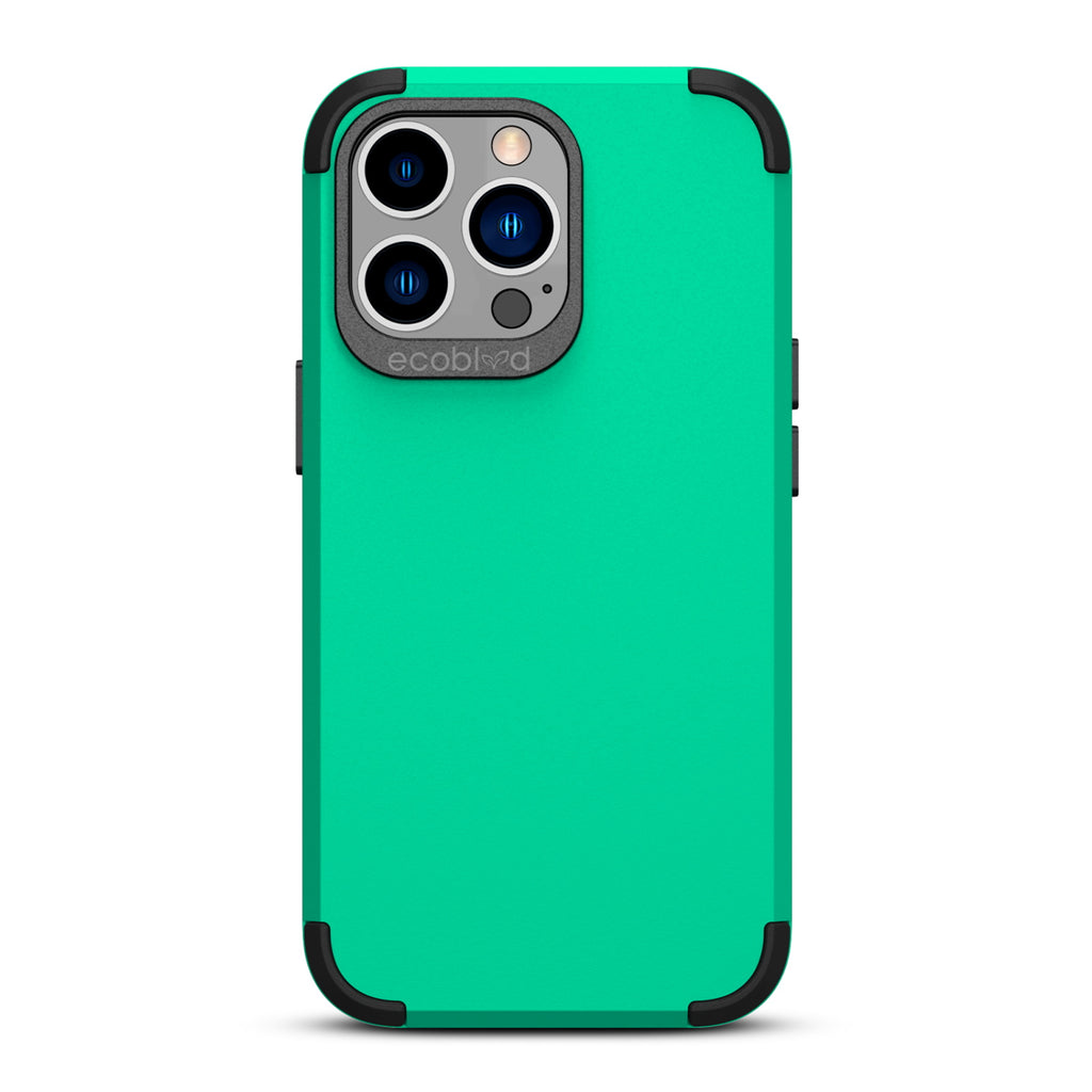 Mojave Collection - Green iPhone 13 Pro Case With Rugged Back - 12FT Drop Protection