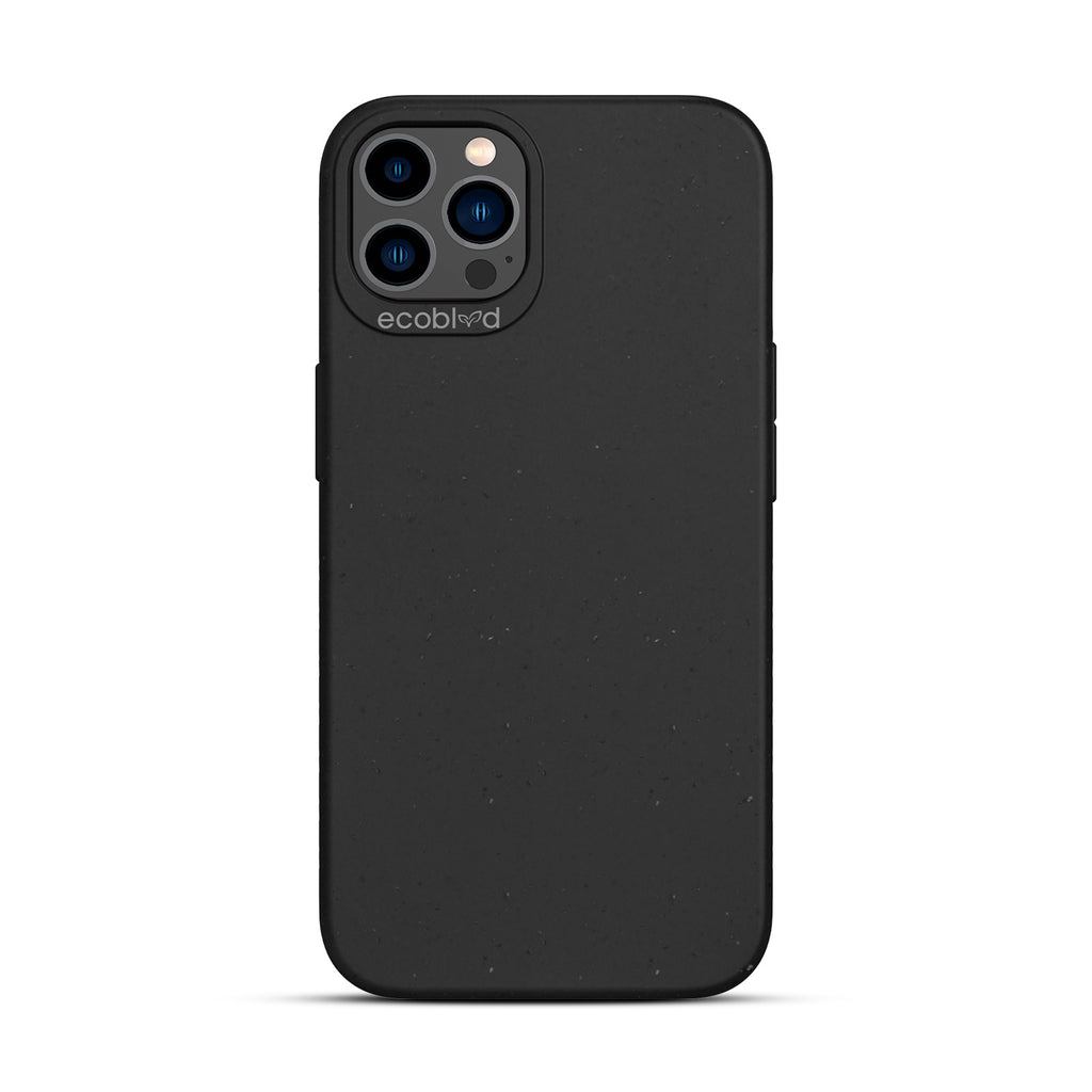 Sequoia Collection - Black Eco-Friendly iPhone 12 Pro Case With A Solid Back - Raised Camera Ring & Bezel Edges 