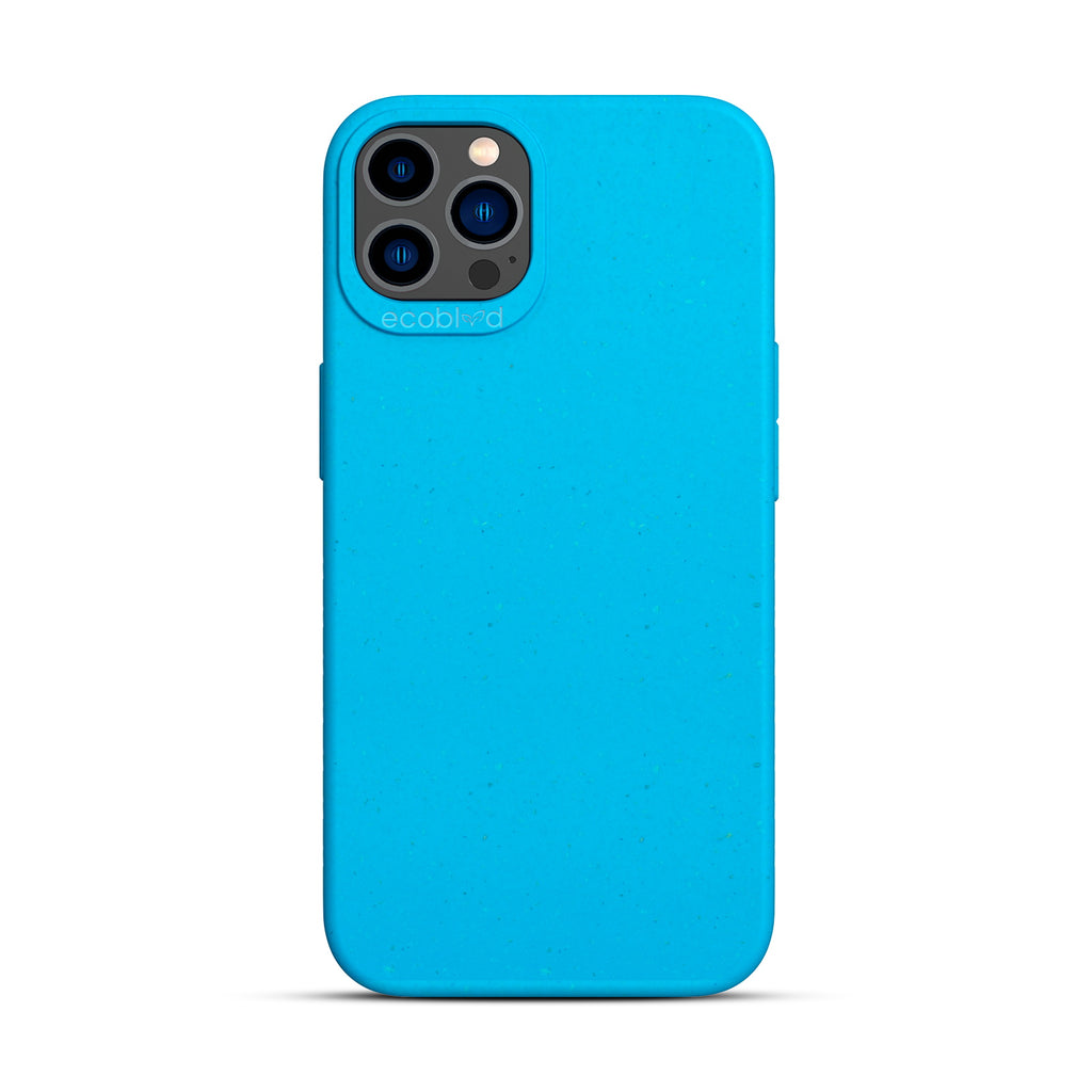 Sequoia Collection - Blue Eco-Friendly iPhone 12 Pro Case With A Solid Back - Raised Camera Ring & Bezel Edges 