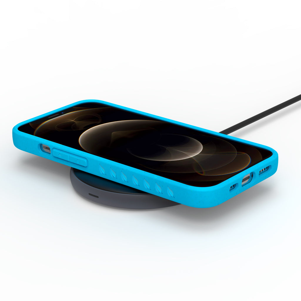 Blue Eco-Friendly Wireless Charging Compatible Case For 12 / 12 Pro  - Compostable Sequoia Collection