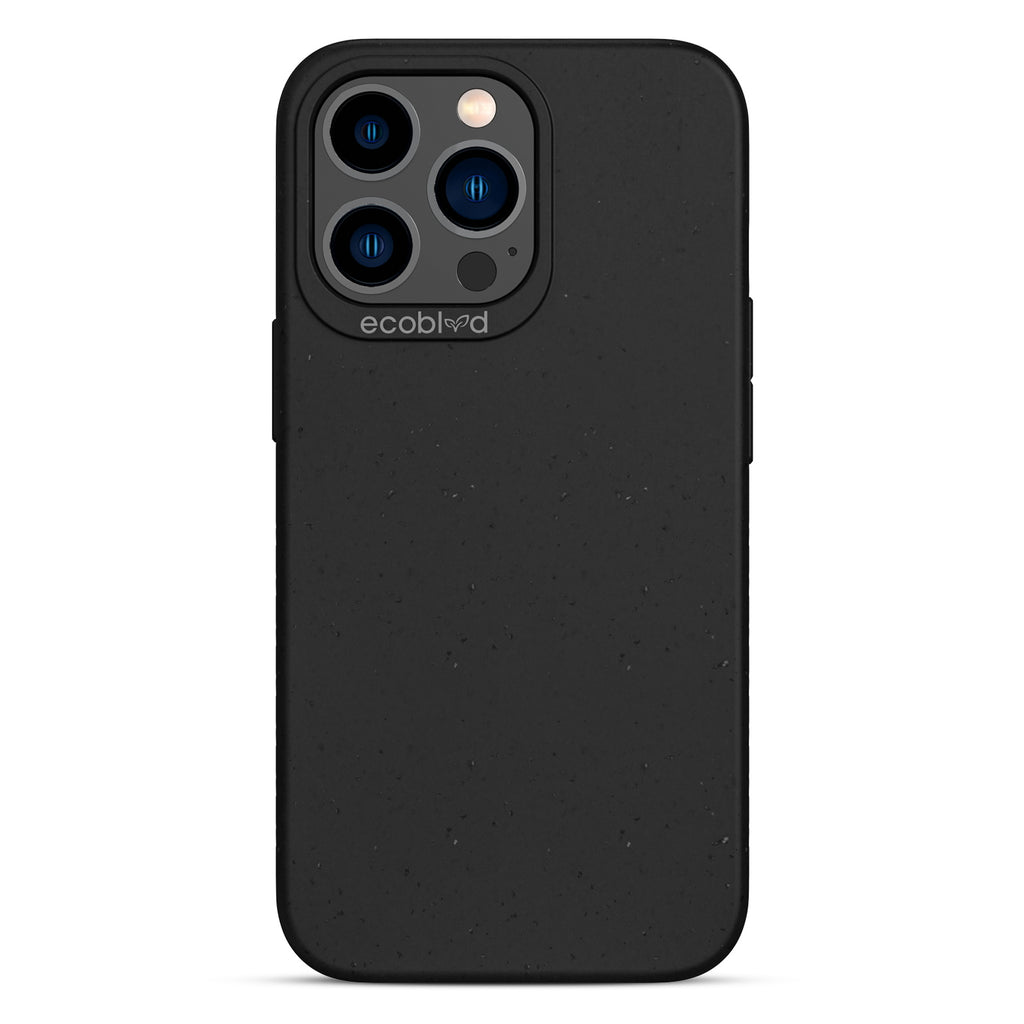 Sequoia Collection - Black Eco-Friendly iPhone 13 Pro Case With A Solid Back - Raised Camera Ring & Bezel Edges - Compostable