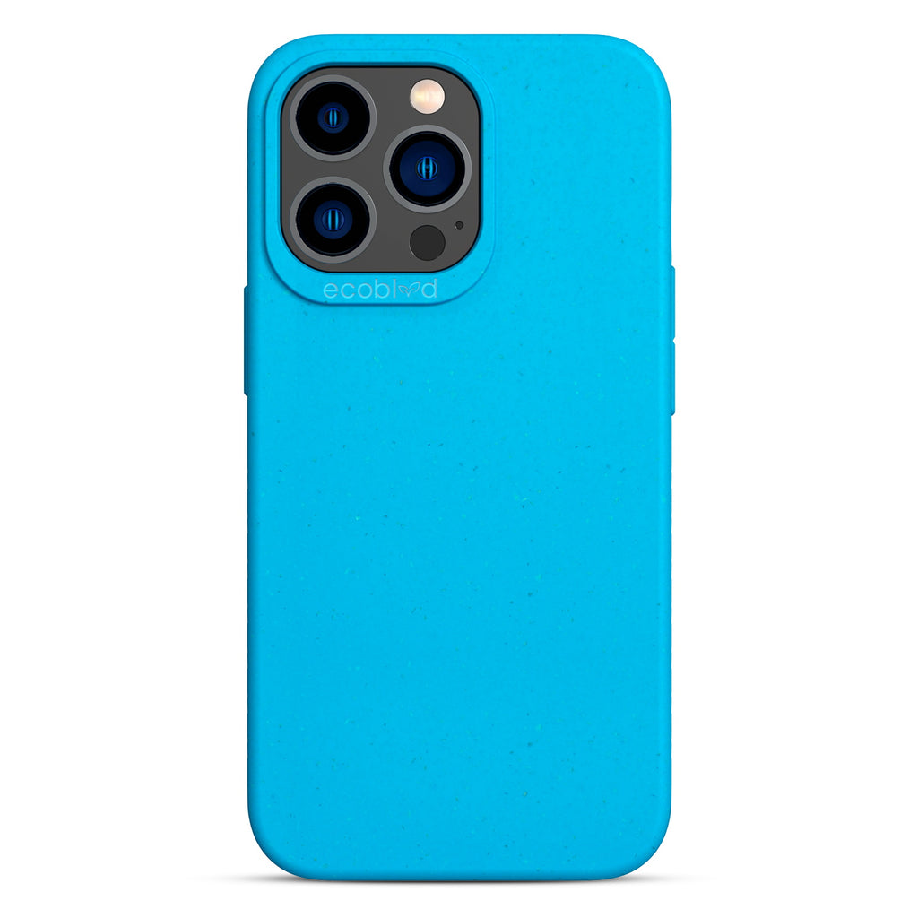 Sequoia Collection - Blue Eco-Friendly iPhone 13 Pro Case With A Solid Back - Raised Camera Ring & Bezel Edges - Compostable