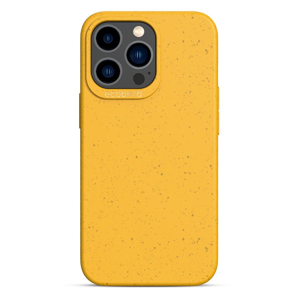 Sequoia Collection - Yellow Eco-Friendly iPhone 13 Pro Case With A Solid Back - Raised Camera Ring & Bezel Edges - Compostable