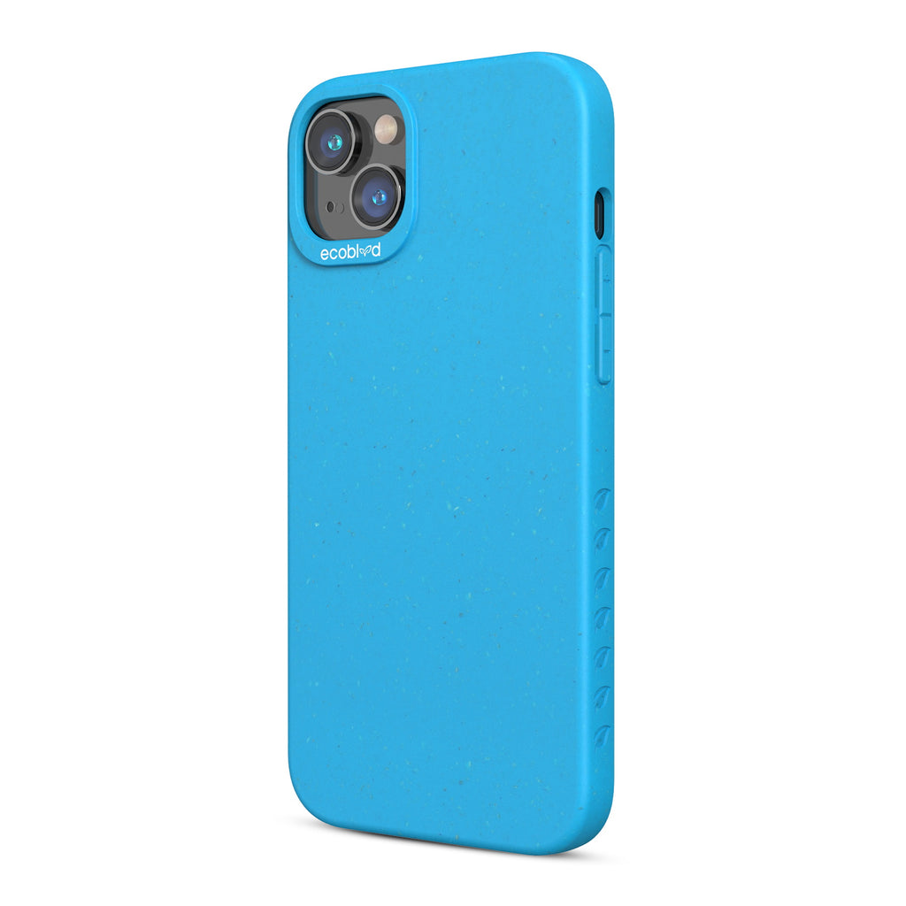 Right-Side View Of Blue Eco-Friendly iPhone 14 Case - Compostable Sequoia Collection